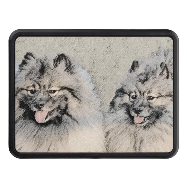 Cubierta Para Remolque Pintura de Keeshond Brothers - Arte Perro Original (Anverso)