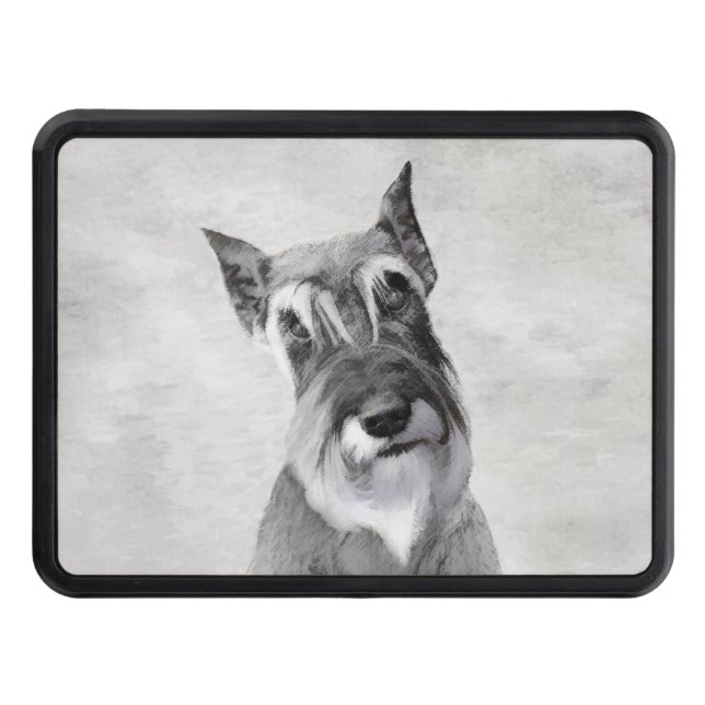 Cubierta Para Remolque Pintura Schnauzer (gigante) - Arte de perros (Anverso)
