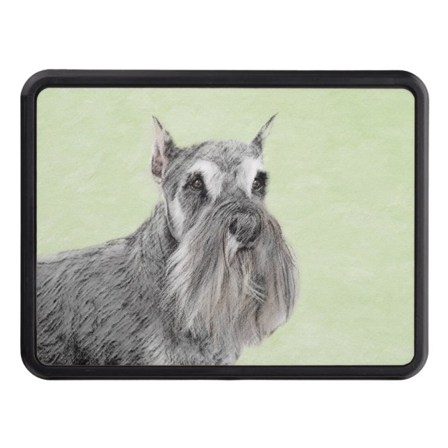 Cubierta Para Remolque Pintura Schnauzer (gigante, estándar) - Arte de pe (Anverso)