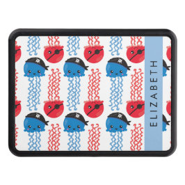 Cubierta Para Remolque Pirate Jellyfish, patrón de medusas, tu nombre