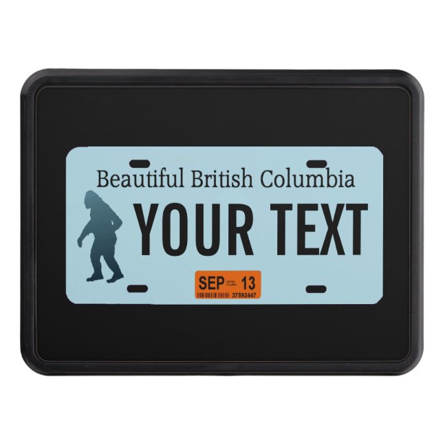 Cubierta Para Remolque Placa de licencia Sasquatch de Columbia Británica (Anverso)