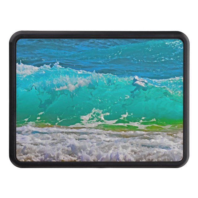 Cubierta Para Remolque Playa Calmadora Turquesa Waves Art (Anverso)