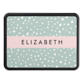 Cubierta Para Remolque Puntos Dalmacianos Verdes Mint, Puntos, Tu Nombre