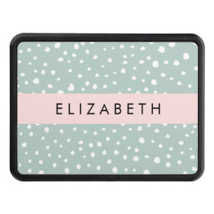 Cubierta Para Remolque Puntos Dalmacianos Verdes Mint, Puntos, Tu Nombre