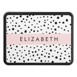 Cubierta Para Remolque Puntos dálmatas, puntos, negro y blanco, tu nombre