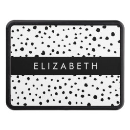 Cubierta Para Remolque Puntos dálmatas, puntos, negro y blanco, tu nombre