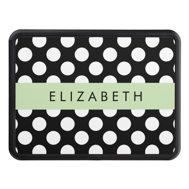 Cubierta Para Remolque Puntos de Polka blancos y negros, punteados, tu no (Anverso)