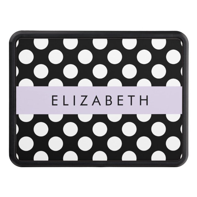 Cubierta Para Remolque Puntos de Polka blancos y negros, punteados, tu no (Anverso)