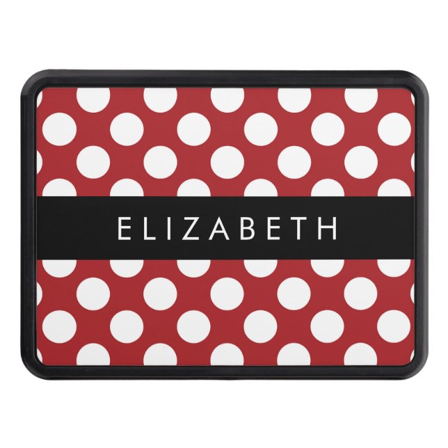 Cubierta Para Remolque Puntos de Polka Rojo, Patrón de Punto de Polka, Su (Anverso)