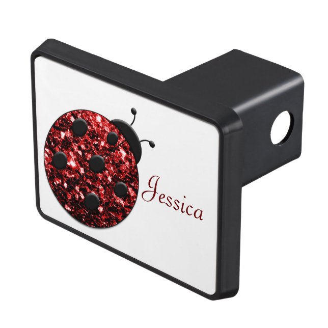 Cubierta Para Remolque Purpurina de imitación rojo oscuro rompe Monograma (Parte superior derecha)