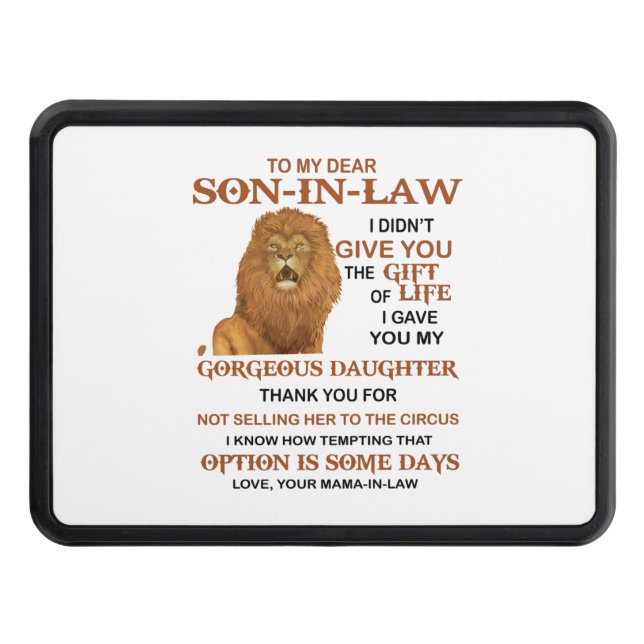 Cubierta Para Remolque Querido yerno, no te di el regalo de la vida (Anverso)