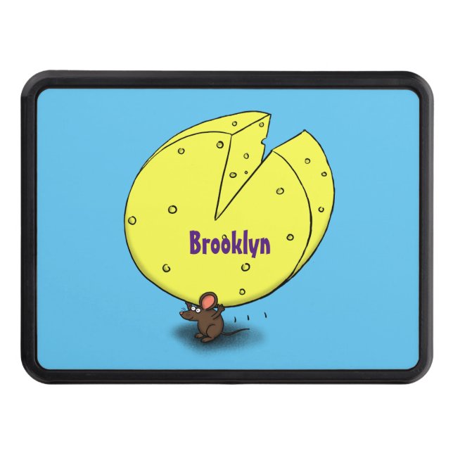 Cubierta Para Remolque Ratón blanco con ilustracion personalizado de ques (Anverso)