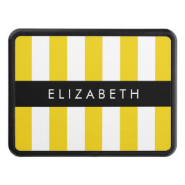 Cubierta Para Remolque Rayas amarillas, patrón rayado, líneas, nombre