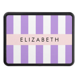 Cubierta Para Remolque Rayas púrpuras, patrón rayado, líneas, nombre