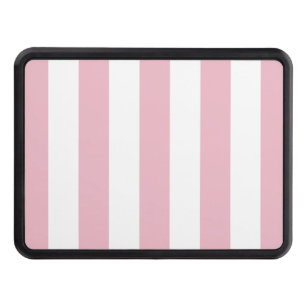 Cubierta Para Remolque Rayas rosas, franjas blancas, patrón rayado