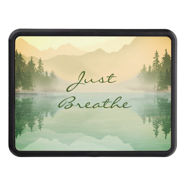 Cubierta Para Remolque Reflejo paisajístico Lago Árboles Verdes Justo Res (Anverso)