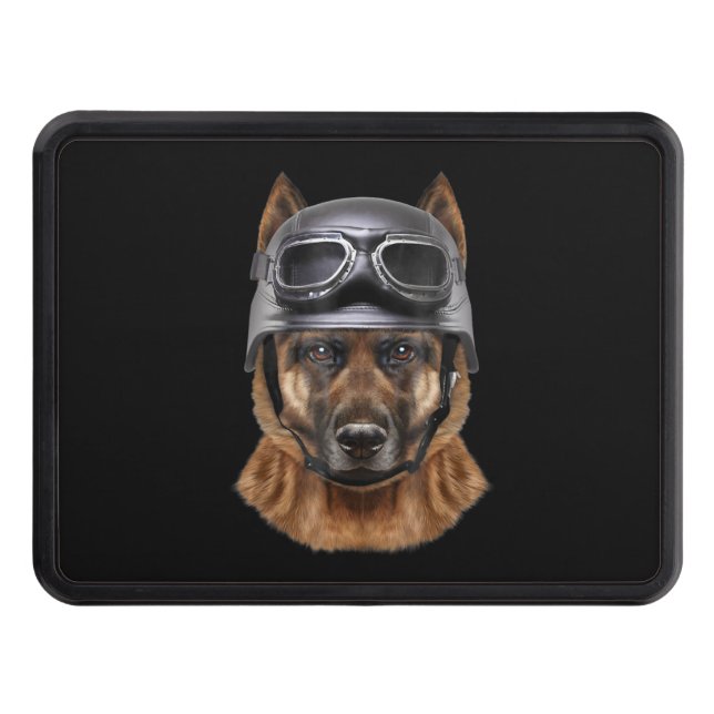 Cubierta Para Remolque Regalo De Casco De Pastor Alemán Para Biker En Mot (Anverso)