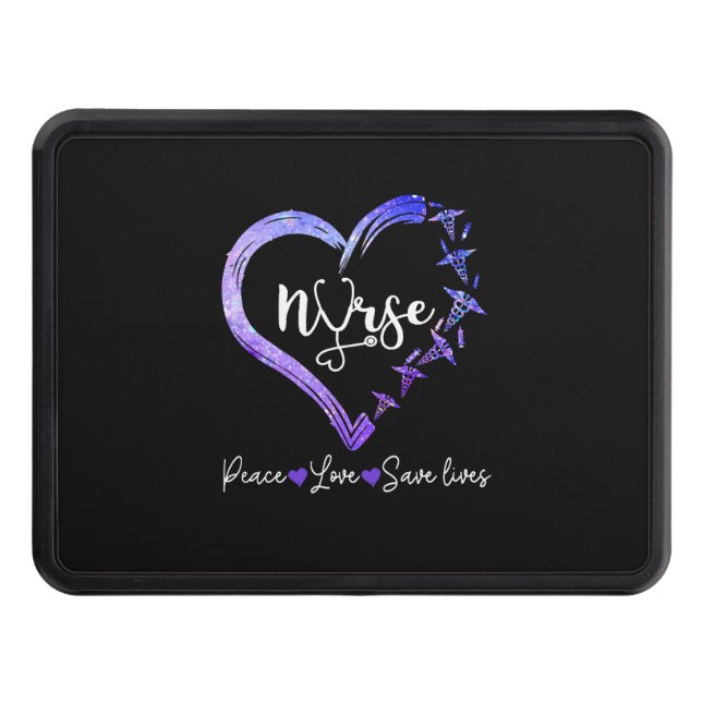 Cubierta Para Remolque Regalo de enfermera| Amar a las enfermeras Paz Ama (Anverso)