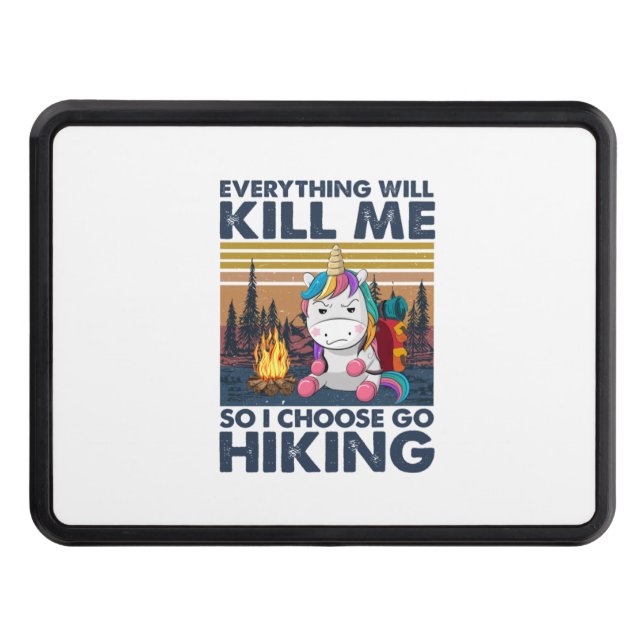 Cubierta Para Remolque Regalo de los carros | Elijo Ir a Senderismo Cumpl (Anverso)