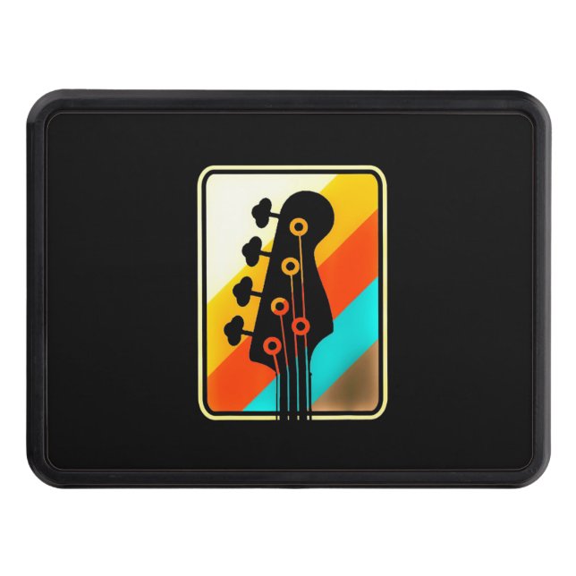 Cubierta Para Remolque Regalo de Navidad | Jugador de guitarra retro vint (Anverso)