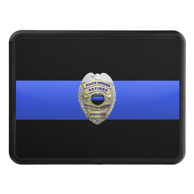 Cubierta Para Remolque Retired- Thin Blue Line Hitch Cover (Anverso)