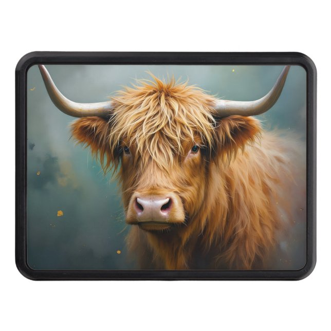 Cubierta Para Remolque Retrato de Highland Cow (Anverso)