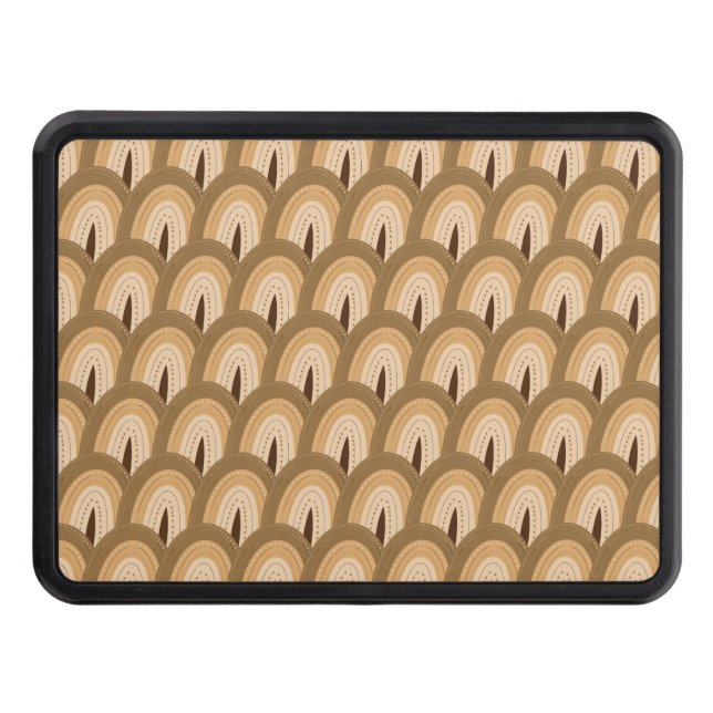 Cubierta Para Remolque Retro Rainbow Boho Brown Tan (Anverso)