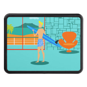 Cubierta Para Remolque Retro Surfer Dude Trailer Hitch Cover