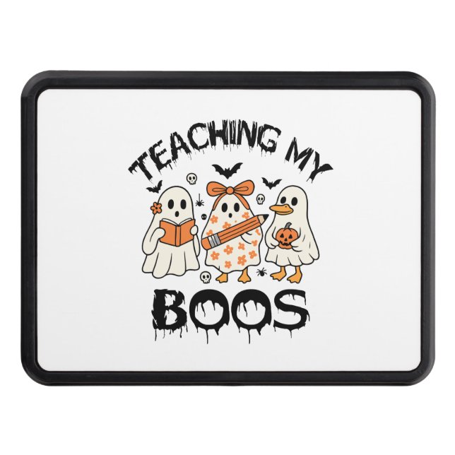 Cubierta Para Remolque Retro Teaching My Boos Halloween (Anverso)