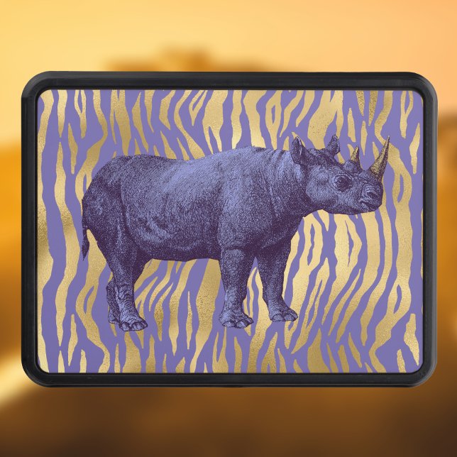 Cubierta Para Remolque Rinocerontes morados en la impresión de animales s (Subido por el creador)