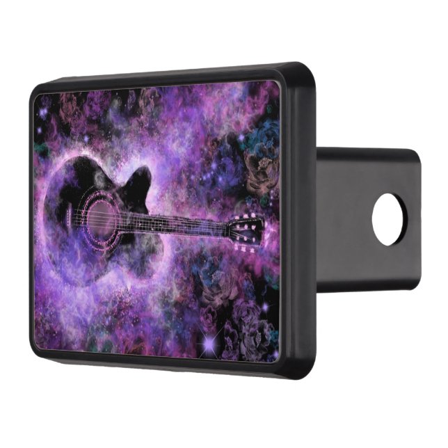 Cubierta Para Remolque Rock Guitar Purple Hitch Cover Musical (Izquierda)