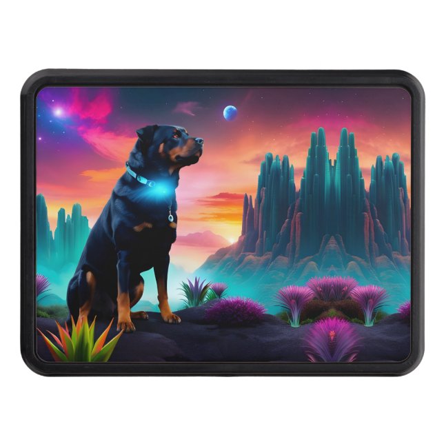 Cubierta Para Remolque Rottweiler sobre un mundo extranjero (Anverso)