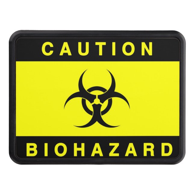 CUBIERTA PARA REMOLQUE RÓTULO AMARILLO DEL BIOHAZARD DE LA PRECAUCIÓN (Anverso)
