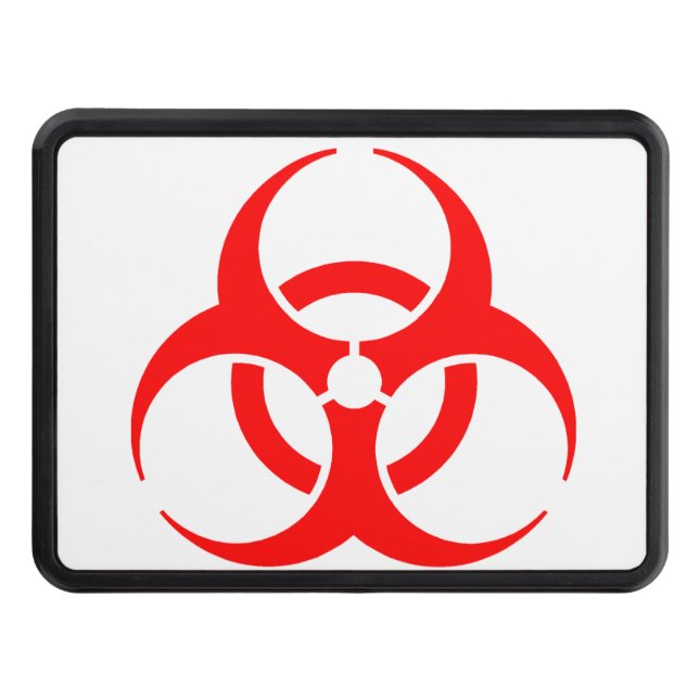 Cubierta Para Remolque Rótulo rojo del Biohazard (Anverso)