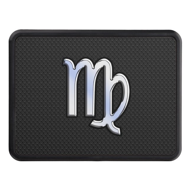 Cubierta Para Remolque Rótulo Virgo Zodiac cromado plateado sobre piel de (Anverso)