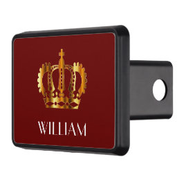 Cubierta Para Remolque Royal Gold Crown Name Red Hitch Cover