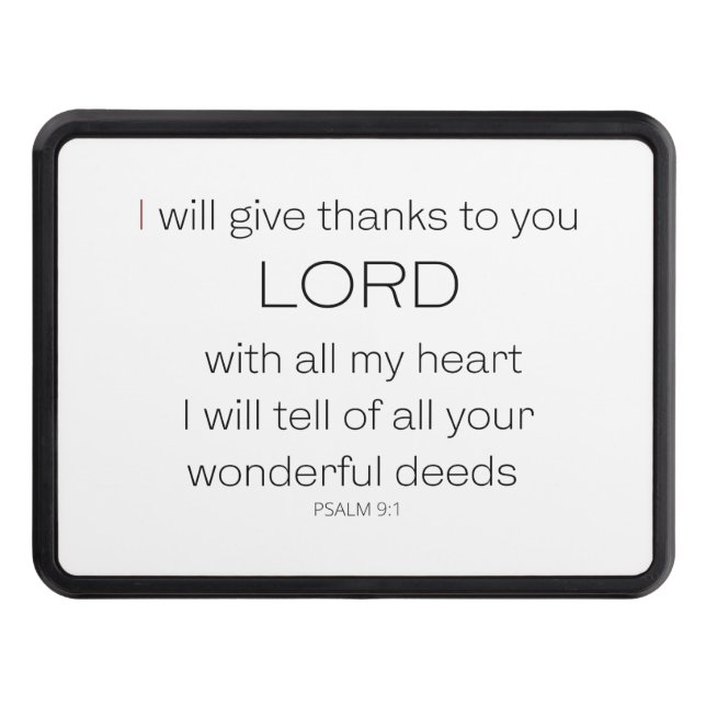 Cubierta Para Remolque Salmo 9, te daré gracias SEÑOR, (Anverso)