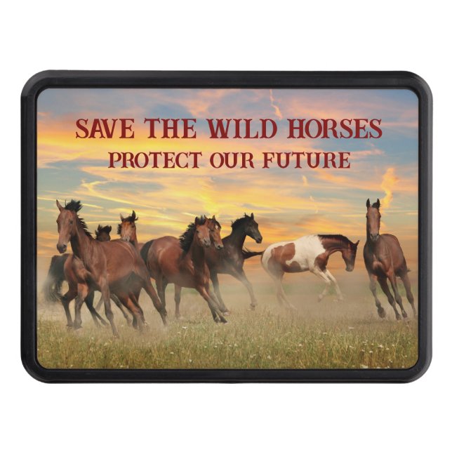 Cubierta Para Remolque Salvar a los Caballos Salvajes (Anverso)