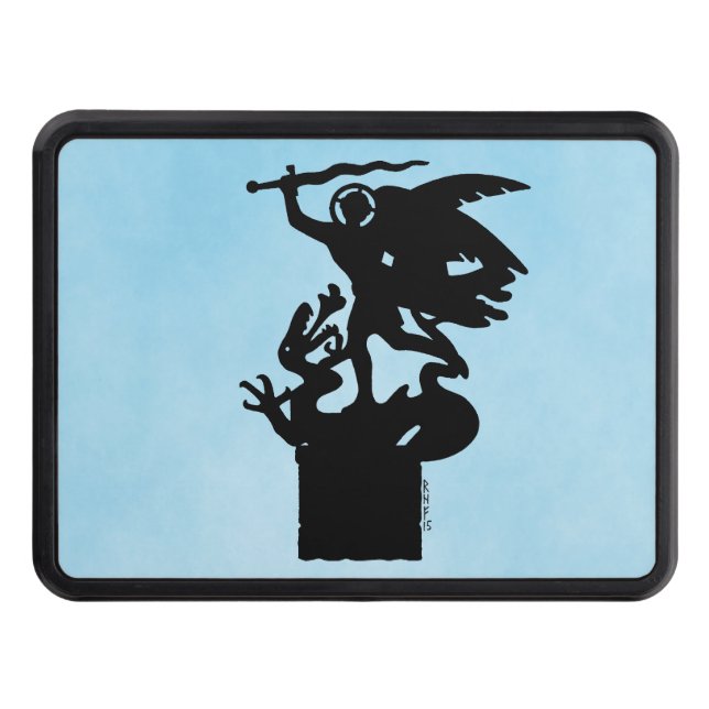 Cubierta Para Remolque San Miguel y Dragón (en blanco) (Anverso)