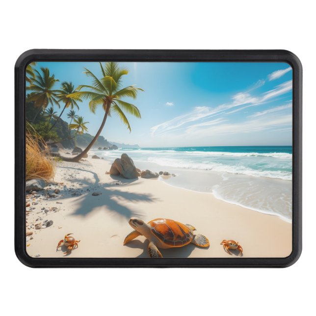 Cubierta Para Remolque Sea  Crabs on Tropical Beach – Serene Ocea (Anverso)