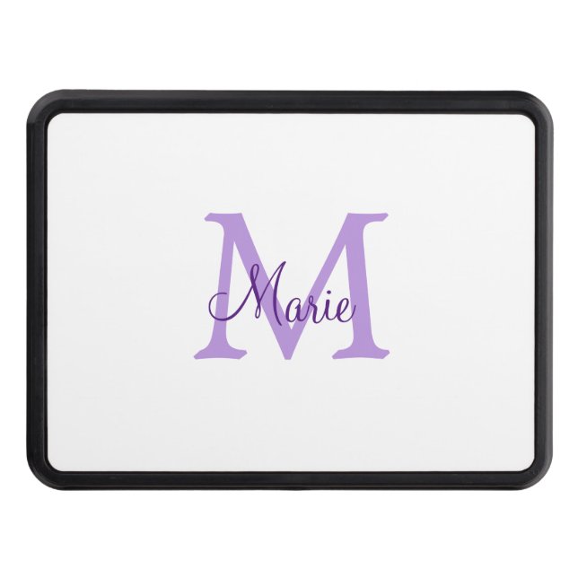 Cubierta Para Remolque sencillo mínimo añadir nombre monograma    rojo ro (Anverso)