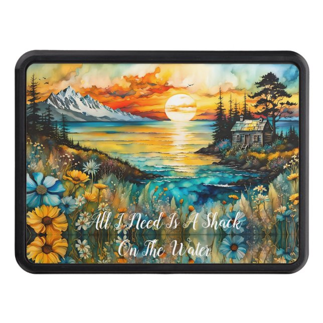 Cubierta Para Remolque Shack On the Water-Sunset Wildflowers Landscape (Anverso)