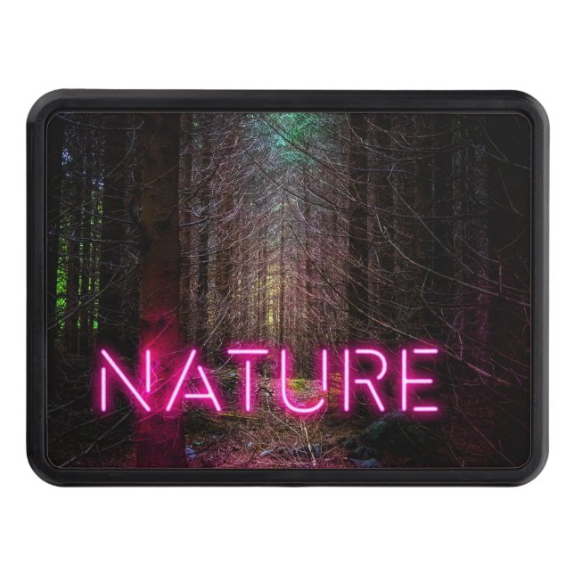 Cubierta Para Remolque Signo de neón magenta de la naturaleza misteriosa  (Anverso)