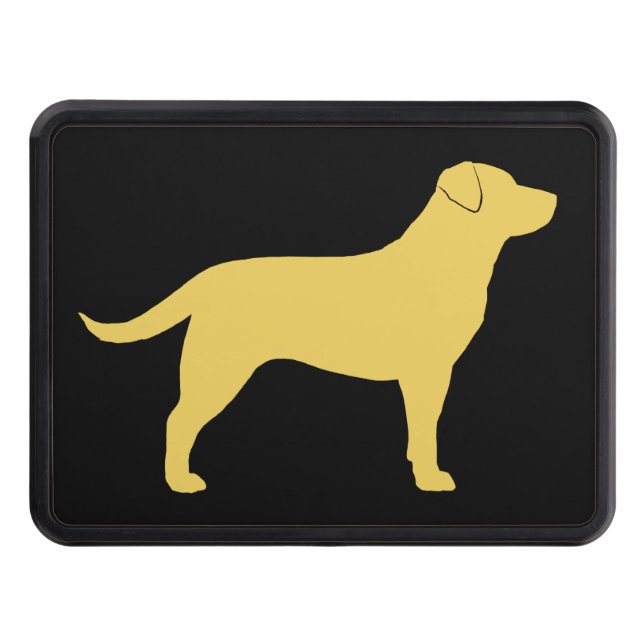 Cubierta Para Remolque Silueta amarilla del labrador retriever (Anverso)