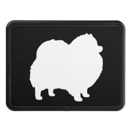 Cubierta Para Remolque Silueta blanca de Pomeranian