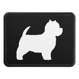 Cubierta Para Remolque Silueta de Terrier blanco de montaña del oeste