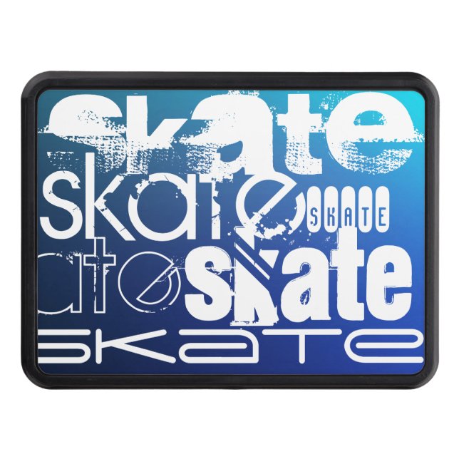 Cubierta Para Remolque Skate; degradado azul (Anverso)