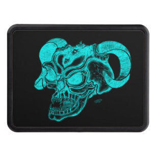 Cubierta Para Remolque Skull Devil Head Black and Green Design