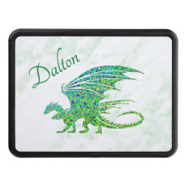 Cubierta Para Remolque Sorprendente Dragón Verde Mosaico Personal