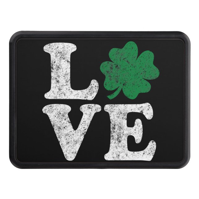 Cubierta Para Remolque St Patrick's Day LOVE Shamrock Irish (Anverso)